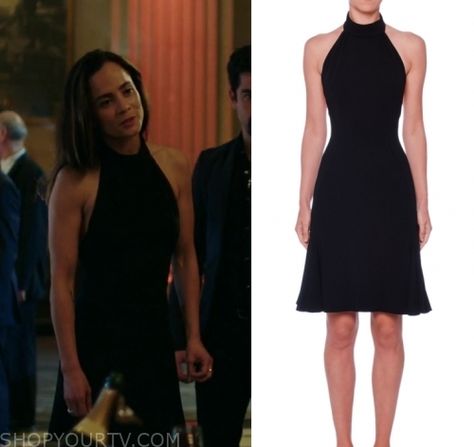 Queen of the South Clothes, Style, Outfits, Fashion, Looks | Shop Your TV Teresa Mendoza, Black Halter Neck Dress, Show Queen, Queen Of The South, Halter Neck Dress, Black Halter, Halterneck Dress, Season 4, The South