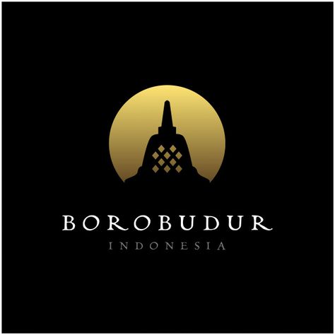 Yoga Silhouette, Temple Logo, Borobudur Temple, Silhouette Logo, Stock Icon, Stone Temple, Mountain Logo, Mountain Logos, Restaurant Logo