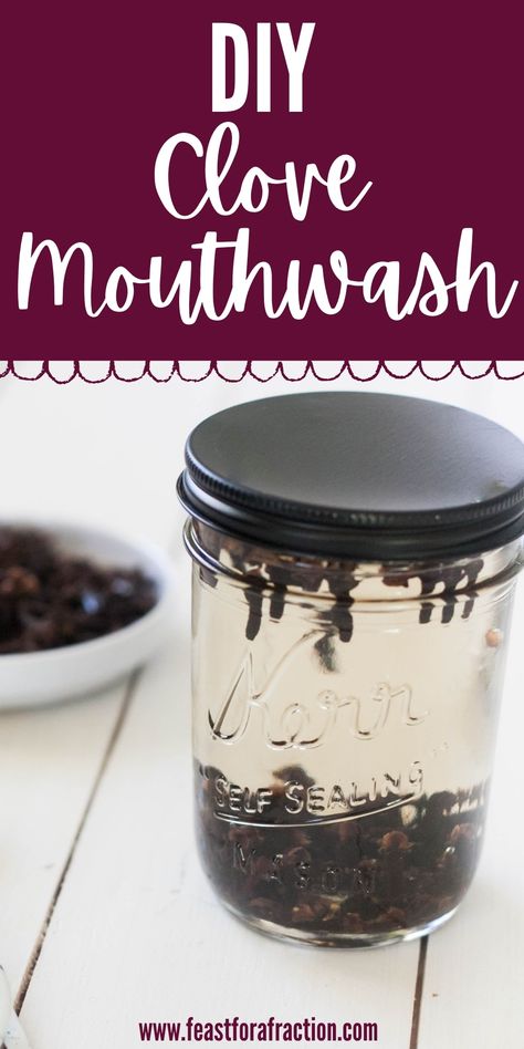 Clove Mouthwash, Mouthwash Recipe, Cloves Recipes, Diy Mouthwash, Homemade Toothpaste Recipe, Remedies For Dry Mouth, Diy Toothpaste, Cloves Benefits, Toothpaste Recipe