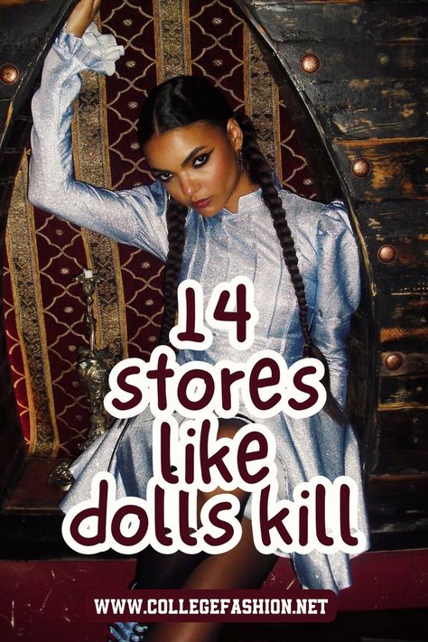 stores like dolls kill Punk Fashion Edgy, Kawaii Grunge Aesthetic, Soft Goth Fashion, Dollskill Outfits, Clubbing Fits, Dolls Kill Outfits, Cheap Clothing Stores, Harajuku Street Style, Goth Streetwear