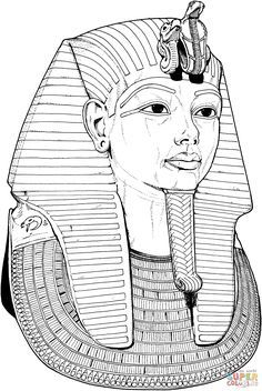 King Tut Tattoo, King Tut Mask, Egypt Tattoo Design, Egyptian Drawings, Egyptian Design, Egypt Tattoo, Ancient Egypt Art, Egyptian Tattoo, Egyptian Symbols