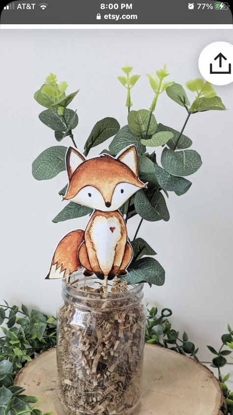 Fox Baby Shower Theme, Woodland Centerpieces, Woodland Baby Shower Centerpieces, Woodland Centerpiece, Woodland Theme Baby, Woodland Creatures Baby Shower, Woodland Baby Shower Decorations, Forest Baby Showers, Boy Baby Shower Ideas