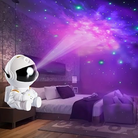 USB Astronaut Sky Projection Light Full Sky Star Atmosphere Small Night Light Astronaut Laser Nebula Light For Home Decor Living Room, Halloween, Christmas, Wedding Decor, Desk Accessories, For Camping, Party, Perfect Gift For Birthday Christmas Starry Night Light, Star Projector, Viria, Projector Lamp, Sky Color, Led Projector, Lamp For Bedroom, Wall Fans, Light Project