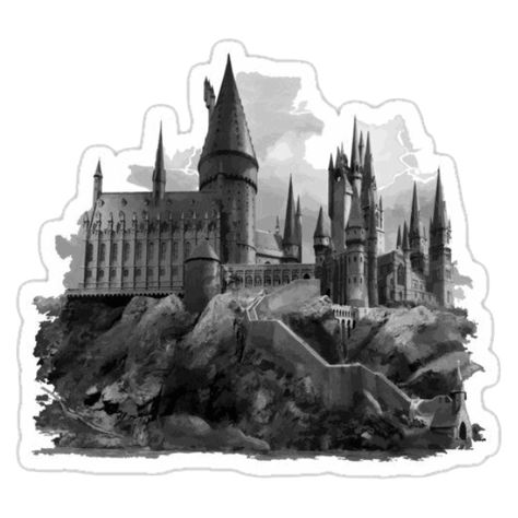 Harry Potter Sticker, Stickers Harry Potter, Imprimibles Harry Potter, Harry Potter Stickers, Harry Potter Room Decor, Harry Potter Background, School Of Witchcraft, Black And White Stickers, Cute Laptop Stickers