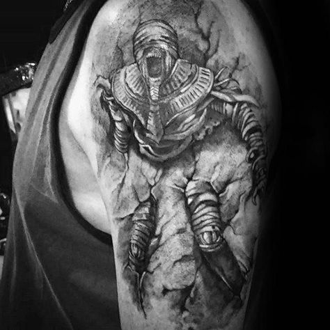 Egyptian Mummy Tattoo, Wrapped Tattoo, Mummy Tattoo, Egyptian Mummy, Wrap Tattoo, Egyptian Design, Tattoo Designs For Men, Ink Ideas, Tattoo Designs Men