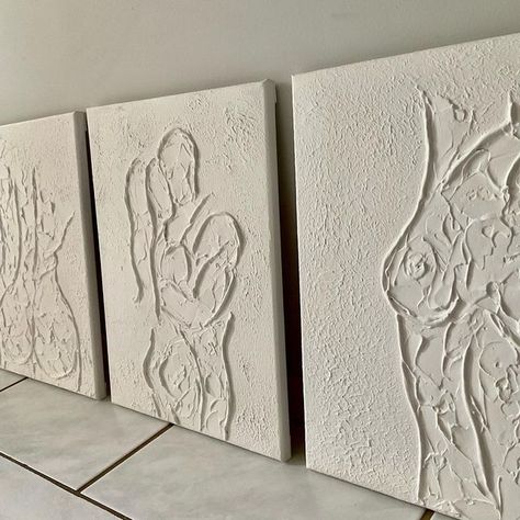 Concrete Canvas Art, Canvas Texture Painting, Texture Art On Canvas, Tactile Art, Textured Paper Art, Diy Abstract Canvas Art, Plaster Wall Art, Diy Canvas Wall Art, Diy Wall Art Decor