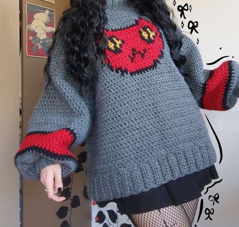 Knit Sweater Aesthetic, Yarn Toys, Sweater Aesthetic, Y2k Women, Women Graphic, Crochet Design Pattern, Crochet Clothing And Accessories, Crochet Fashion Patterns, Fun Crochet Projects