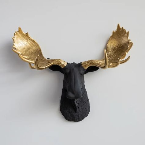 Antler Rack, Taxidermy Wall, Moose Head, Antler Wall, Deer Wall, Unicorn Head, Faux Taxidermy, Sculptures For Sale, Deer Head