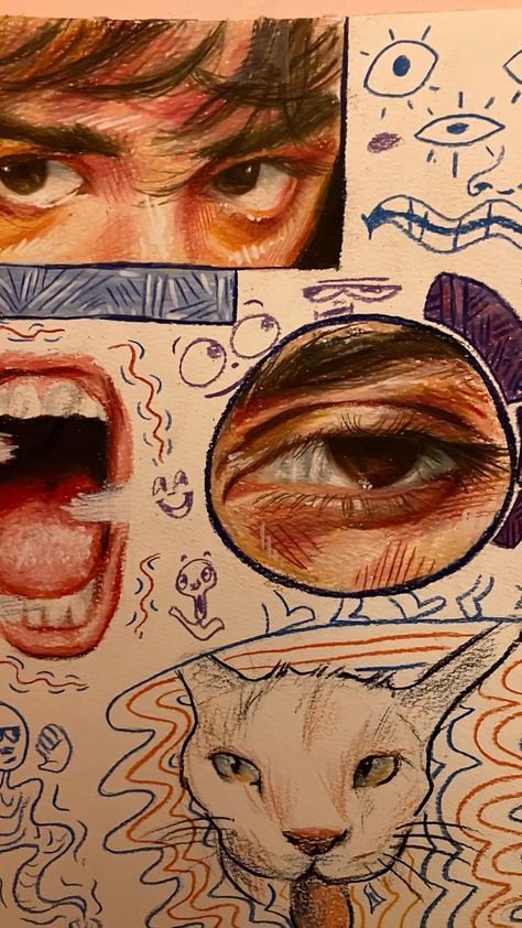 Arte Inspo, Arte Sketchbook, Sketchbook Inspiration, Art Tutorials Drawing, Sketchbook Art Inspiration, Art Journal Inspiration, Art Block, Art Inspiration Drawing, Funky Art