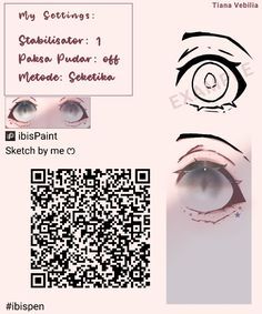 Ibis Paint Qr Code, Paint Brush Drawing, Charmmy Kitty, Brush Drawing, Paint Brush Art, Cartoon Portrait, Custom Pens, Code Art, Portrait Design