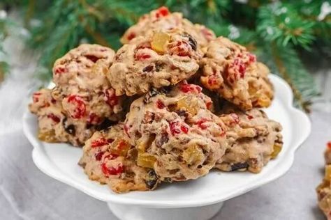 Pioneer Woman Fruitcake Cookies Recipe Recipe For Fruit Cake, Fruitcake Cookies Recipe, Top Christmas Cookies, Fruit Cake Cookies Recipe, Fruitcake Cookies, Candied Cherries, Fruit Cake Cookies, Giraffe Cakes, Nursing Cake