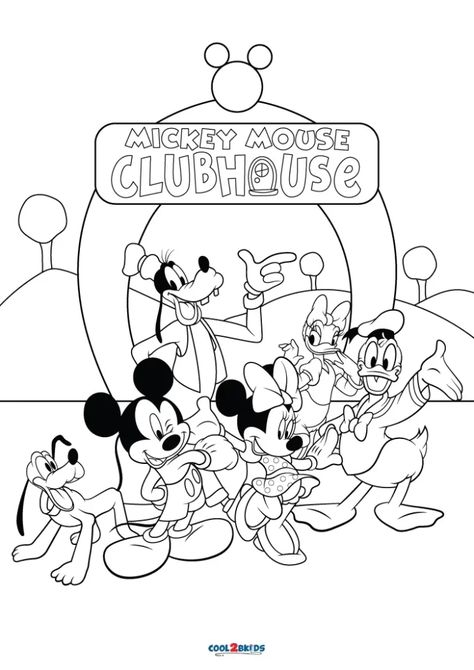 Free Printable Mickey Mouse Clubhouse Coloring Pages For Kids Mickey Coloring Pages, Mickey Mouse Printables, Disney Coloring Sheets, Mickey Clubhouse, Mickey Mouse Images, Mickey Mouse Coloring Pages, Mickey Mouse Clubhouse Birthday, Birthday Coloring Pages, Banner Printable