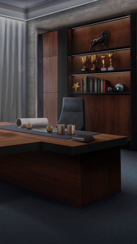 Episode Backgrounds Office, Office Background For Editing, Anime Office, Club Design Interior, Zepeto House Background, Background Zepeto, Classy Rooms, Episode Interactive Backgrounds, Episode Backgrounds