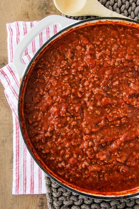 Low Sodium Spaghetti Sauce, Homemade Spaghetti Meat Sauce, Best Homemade Spaghetti Sauce, Shortbread Cookie Crust, Spaghetti Meat Sauce, Favorite Pasta Recipes, Spaghetti Dinner, Homemade Spaghetti Sauce, Cooked Pasta