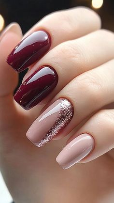 Kick off the cozy season with these gorgeous September nail designs! From earthy tones to chic metallics, these nail ideas will keep you looking fabulous all month long. Get inspired by autumn leaves, soft nudes, and cozy colors. 🍁✨ #SeptemberNails #FallNailTrends #AutumnVibes #NailInspo #CozySeason Maroon Nails, September Nails, Glittery Nails, Fall Nail Trends, Nude Nail Designs, Blush Nails, Fall Acrylic Nails, Fall Nail Art, Xmas Nails