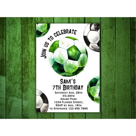 Soccer Birthday Invitation - Soccer Party Soccer Invitations, Sports Invitation, Soccer Birthday Invitation, Soccer Birthday Party, Soccer Birthday Parties, Birthday Party Accessories, Soccer Birthday, Soccer Party, Football Birthday