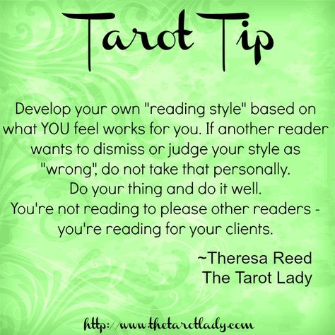 Good advice. Do your own thing. Tarot Divination, Tarot Cards For Beginners, Learning Tarot Cards, Tarot Guide, Tarot Card Spreads, Tarot Book, Tarot Tips, Tarot Meanings, Oracle Tarot