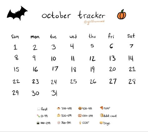 october calorie tracker I made for weight loss September Weight Tracker, October Calorie Tracker, Calorie Tracker Aesthetic, Vs Workout, Healing Journal, Diet Tracker, Calorie Tracker, Weight Tracker, Calorie Intake