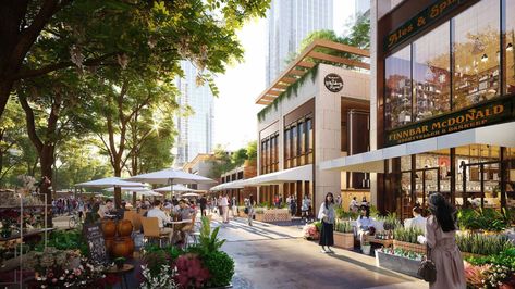 Chinese Buildings, Urban Regeneration, Streetscape Design, Retail Architecture, Open Architecture, Base Building, Building Images, Mall Design, Commercial Street