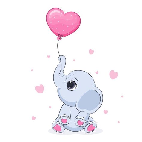 Lindo elefante con corazones día de san ... | Premium Vector #Freepik #vector #fondo #bebe #corazon #tarjeta Elephant Cartoon Wallpaper, Baby Elephant Cartoon, Elephant Clip Art, Mini Toile, Cartoon Elephant, Baby Frame, Cute Little Kittens