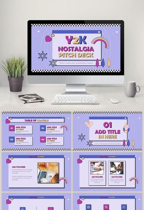 Y2K Nostalgia Pitch Deck Purple#pikbest#PowerPoint#Business Y2k Ppt Template, Y2k Powerpoint Template, Y2k Powerpoint, Y2k Presentation, Ppt Free, Y2k Nostalgia, Powerpoint Business, Powerpoint Free, Canvas Learning