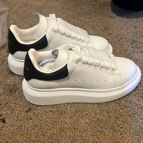 Women's Alexander Mcqueens Oversized Sneaker In White/Black Size 5.5. They Are Brand New. Never Worn. Perfect Condition. No Markings Or Scuffs. Comes With Extra Laces As Well. Mc Queen Alexander Shoes, Alexander Shoes, Shoes Alexander Mcqueen, Alexander Mcqueen Oversized Sneaker, Alexander Mcqueens, Alexander Mcqueen Sneakers, Mcqueen Shoes, Mcqueen Sneakers, Alexander Mcqueen Shoes