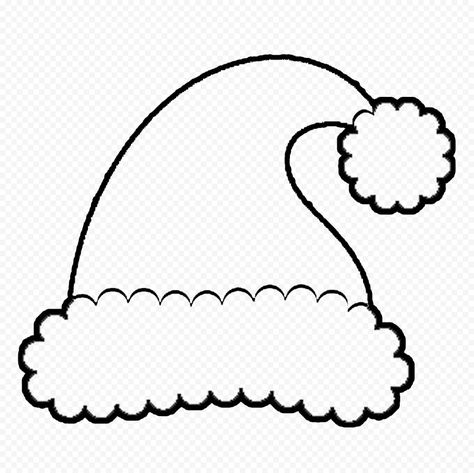 Felt Santa Hat Template, Santa Hat Coloring Page, Santa Hat Svg Free Cricut, Santa Hat Outline, Santa Hat Printable, Santa Hat Template Free Printable, Christmas Hat Printable, Santa Hat Template, Santa Outline