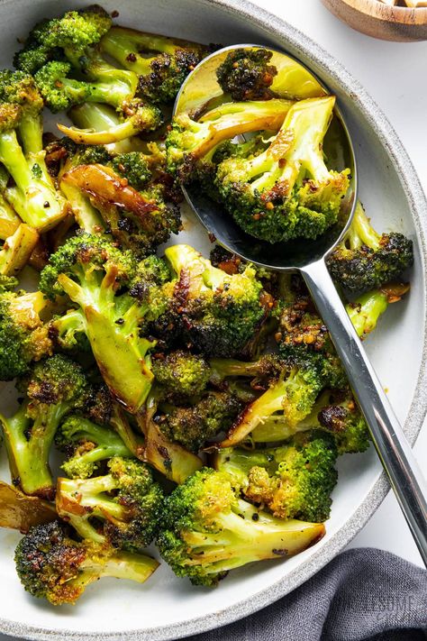 Sauteed Broccoli (Fast & Easy) - Wholesome Yum Side Of Broccoli, Cooked Broccoli Recipes On Stove, Low Sodium Broccoli Recipes, Garlic Butter Broccoli Sauteed, Soft Broccoli Recipes, Pan Seared Broccoli, How To Saute Broccoli, Steamed Broccoli Recipes Seasoning, Skillet Broccoli Recipes