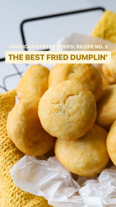 Jamaican Dumplings, Jamaican Fried Dumplings, Escovitch Fish, Saltfish Fritters, Oxtail Recipe, Jamaican Oxtail, Bruschetta Pasta, Jamaican Curry, Rolls Easy