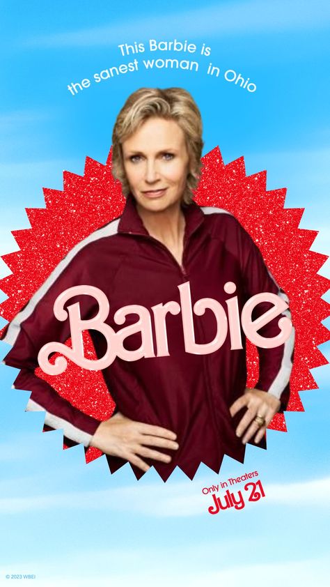 Glee Poster Aesthetic, Sue Sylvester Aesthetic, Glee Barbie, Glee Wallpaper Iphone, Glee Poster, Santana Glee, Glee Aesthetic, Barbie Posters, Finn Glee