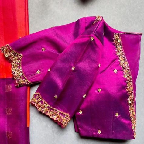 Dm@96404 90158 Designer maggam work blouse Fabric: Halfpattu /Rawsilk Dispatch: 3days Price : 2400unstiched . 2950stitched Colours and sizes can be customised accordingly Simple Maggam Work Blouses, Zardosi Blouse, Embroidery Blouse Saree, Hand Embroidery Blouse, Pink Saree Blouse, Ready Made Blouse, Maggam Blouse, Hand Embroidered Blouse, Sari Design