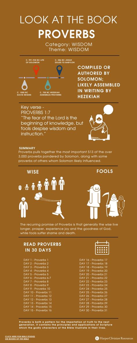 Look at the Book: Proverbs [Infographic] | Bible Gateway News & Knowledge Proverbs Bible Study, Bible Summary, The Book Of Proverbs, Proverbs 17 17, Study Plans, Book Of Proverbs, Bible Journal Notes, Bible Study Plans, Study Scripture