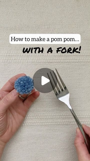 Amigurumi Pattern Designer on Instagram: "Don’t have a pom pom maker? Or can’t remember where you put yours?? 😅 It’s so simple to make one with a fork!   2 important tips: 1) the knot tied around your strands needs to be tight! 2) don’t be afraid to trim! The more you trim, the more circular your pom pom will look. 👌  ✨ Why am I making pom poms? In preparation for a little free pattern coming soon... 🤗" Fork Pom Pom Tutorial, Fork Pom Pom, How To Make Pom Poms With Yarn Video, How To Make A Pompom With Yarn, How To Make Yarn Pom Poms, Diy Yarn Pom Pom Balls, How To Make Pompoms With Yarn, How To Make Pom Poms, How To Make Pom Poms With Yarn