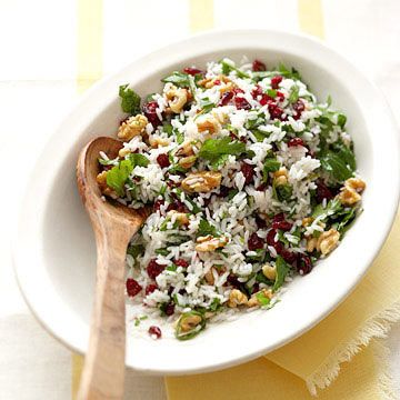 Parsley-Herb Rice with Cranberries Holiday Potluck Recipes, Herb Rice, Side Dishes For Salmon, Cooking With Fresh Herbs, Thanksgiving Potluck, Potluck Dinner, Rice Side, Rice Side Dishes, Rice Pilaf