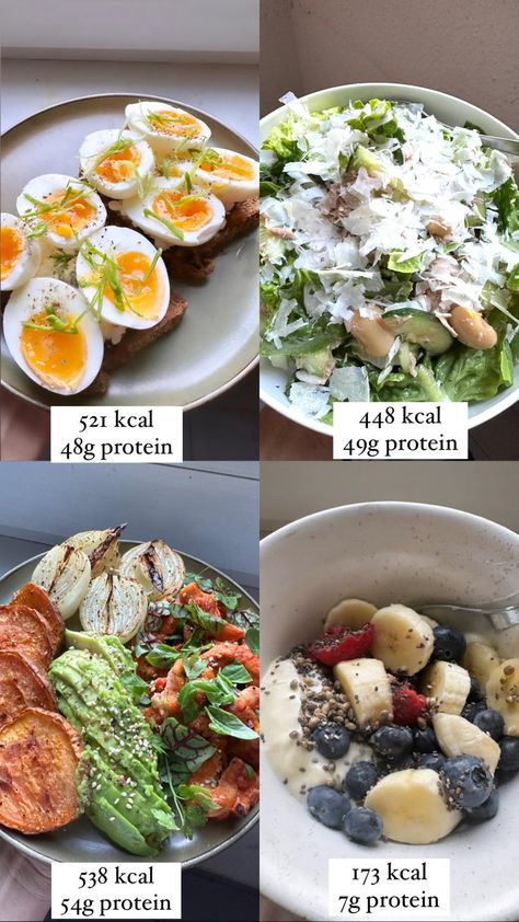 Full day of eating – 1680 kcal / 158g protein by LegitimateMistake626 1500 Kcal Meal Plan, 400 Kcal Meals, Foods Full Of Protein, Los Calorie Dinner, Full Protein Meals, Healthy Feel Good Food, Omada Health Recipes, 130g Protein Meal Plan, 250 Calorie Meals