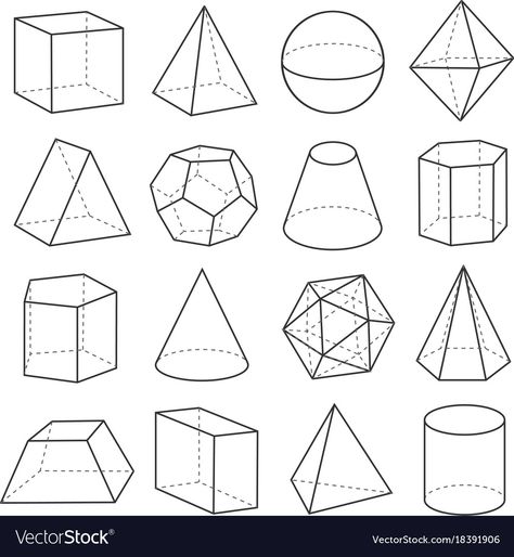 3d Geometric Shapes Drawing, Geometric Shapes Drawing, Basic Sketching, 3d Geometric Shapes, Perspective Drawing Lessons, Geometric Shapes Art, Line Art Illustration, 타이포그래피 포스터 디자인, Art Basics