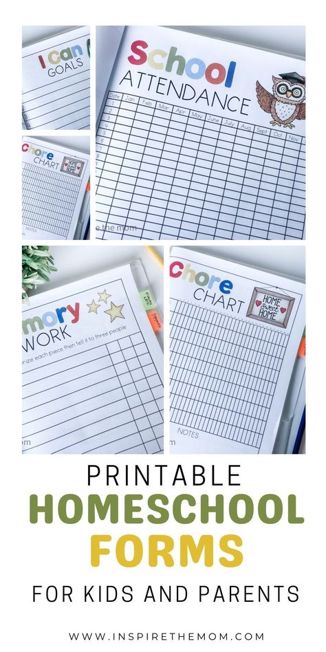 Homeschool Reading Log, Attendance Sheets, Kids Chore Charts, Homeschool Attendance, Homeschool Portfolio, Attendance Chart, Kindergarten Homeschool Curriculum, Attendance Sheet, Free Homeschool Curriculum