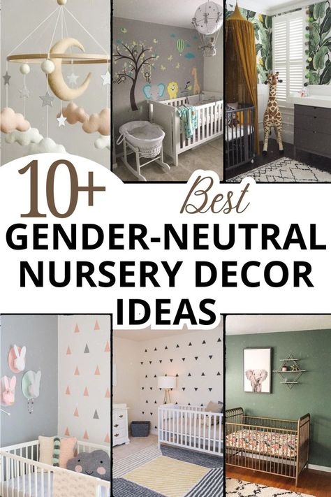 a pin with title 'best gender neutral nursery decor ideas" Nursery Wall Ideas Gender Neutral, Gender Neutral Bedroom Kids, Gender Neutral Bedrooms, Gender Neutral Decor, White Nursery Decor, Purple Nursery, Gender Neutral Nursery Decor, Nursery Decor Neutral, White Nursery