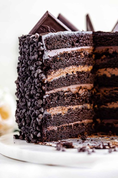 Great Wall Of China Chocolate Cake, Chocolate Layer Cake Birthday, 6 Layer Chocolate Cake, Cheesecake Factory Chocolate Tower Truffle Cake Recipe, 13 Layer Chocolate Cake, Multi Layer Chocolate Cake, Multi Layered Cake, Layered Chocolate Cake Recipe, Chocolate Cake With Pudding Filling