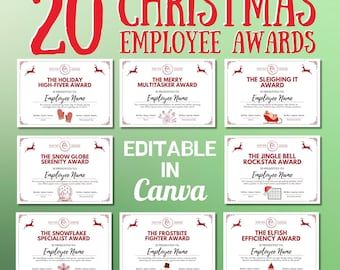 Funny Employee Appreciation Awards 60 Printable Staff Recognition Certificates, Funny Gift for Employee and Colleagues, Coworker Gift Tags - Etsy UK Work Awards Funny Printable Certificates, Christmas Awards Ideas, Awards Certificates Template Funny, Fun Employee Awards, Funny Certificates Awards For Employees, Funny Christmas Party Awards, Office Awards Humor, Work Awards Funny, Customer Christmas Gifts Business