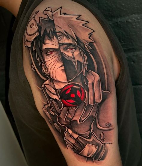 Obito x Kakashi tattoo idea Obito Tattoo Design, Obito Tattoo, Obito X Kakashi, Kakashi Eye, Blink 182 Tattoo, Kakashi Tattoo, Naruto Tattoos, Dbz Tattoo, Tattoo Character