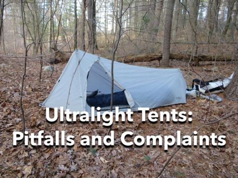 Ultralight Tents: Common Pitfalls and Complaints - SectionHiker.com Baker Tent, Cool Camping Gear, Tent Diy, Campsite Ideas, Tent Platform, Tent Weights, Hot Tent, Camp Projects, Men Native