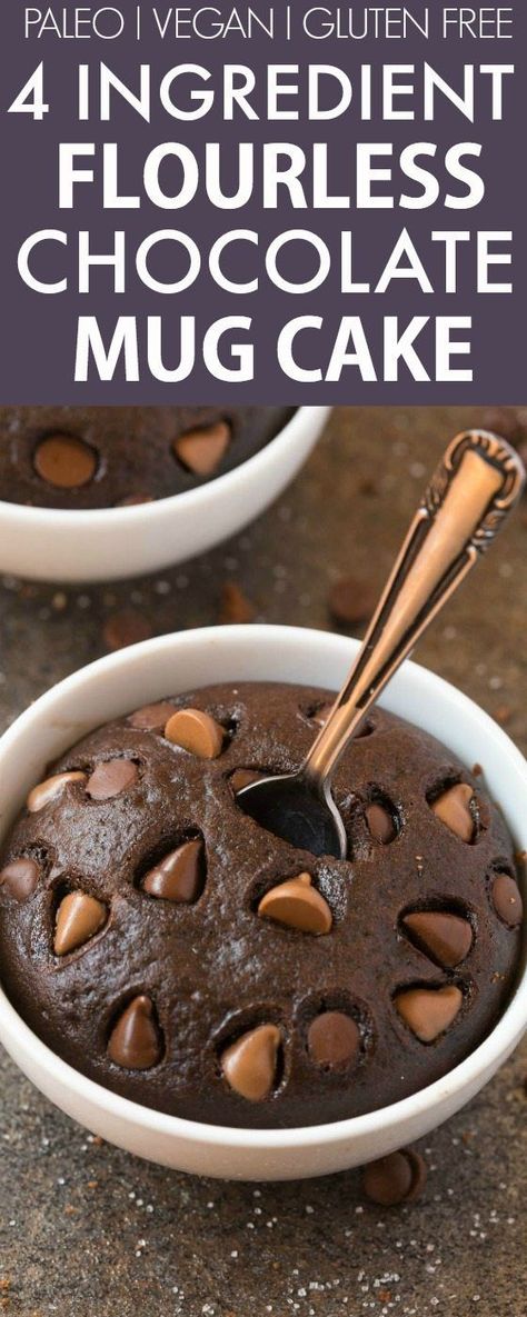 Flourless Mug Cake, Flourless Brownie, Vegan Mug Cakes, Flourless Brownies, Dessert Oreo, Chocolate Mug Cake, Mug Cakes, Cake Mug, Desserts Vegan