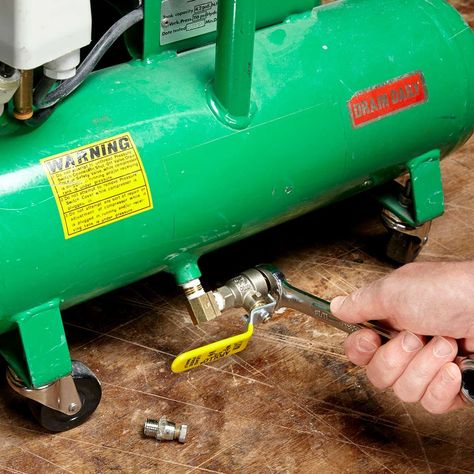 You're going to be using compressors and hoses frequently while on the job. Read these tips for how to use them smarter and more efficiently. Air Compressor Repair, Quiet Air Compressor, Silent Air Compressor, Air Compressor Tank, Reciprocating Compressor, Compressor Tank, Pneumatic Tools, Garage Update, Garage Workshop Organization