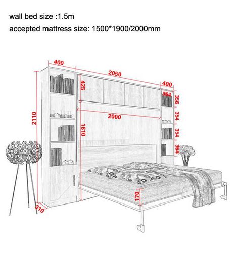 Murphy Bed With Wardrobe, Bed With Wardrobe Design, Foldable Bed Space Saving, Wall Beds Ideas, Wardrobe With Bed, Modern Murphy Bed Ideas, Folding Beds Space Saving, Wall Murphy Bed, Folding Wall Bed