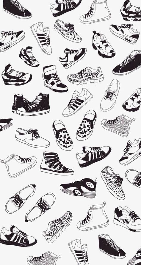 Shoes Background, Shoes Clipart, Convenience Store, We Heart It, Convenience Store Products, Lost, Black And White, Sneakers, White