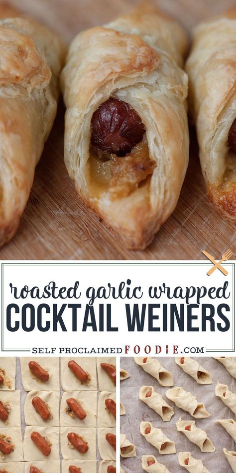 Weenies And Tinis Party Food, Snacks For A Bachelorette Party, Recipes With Cocktail Weiners, Cocktail Party Ideas Food, Cocktail Hotdogs Appetizers, Cocktail Weiner Recipes, Weiner Appetizers, Weenie And Martini Party, Tinis And Weenies Decor