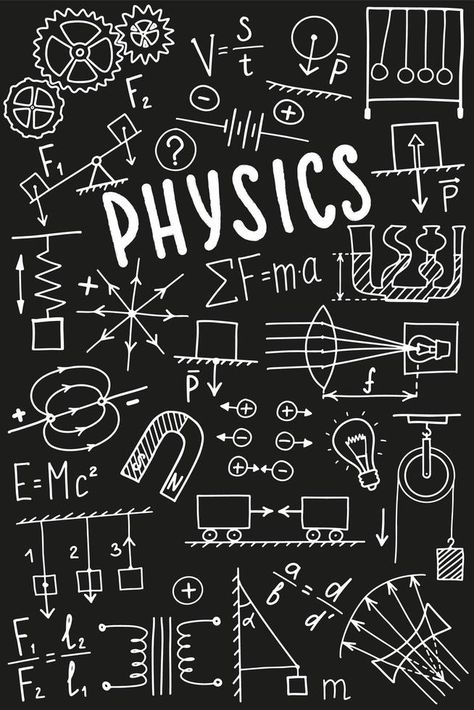 Physics Doodle Art, Physical Science Cover Page, Physics Related Images, Physics Goodnotes Cover, Physic Drawings, Cute Book Covers For School, Physics Art Design, Science Subject Design, Physics File Decoration Ideas