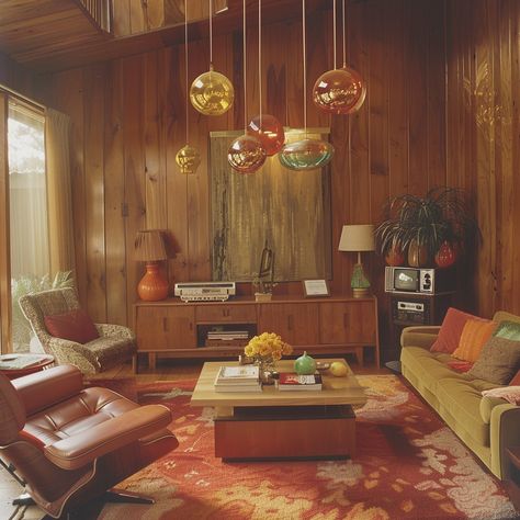 70s Inspired Living Room, 70s Living Room Decor, 1970s Living Room, 1970s Interior Design, 70s Room, 70s Living Room, 70’s Decor, 70s Interior Design, 70s House