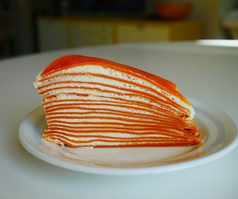 Thai tea crepe cake - Just Lagom Thai Tea Crepe Cake, Crepe Cake Recipe, How To Make Crepe, Crepe Cake, Thai Tea, Flavored Drinks, Tea Leaves, Favorite Drinks, The Recipe